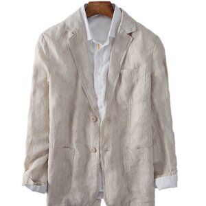 （Brand New）Men's Casual Striped Linen Blazer [LINENESE-009]